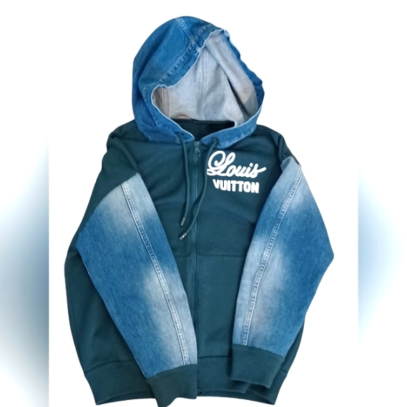 Authentic Louis Vuitton Hybrid Hoodie Denim Jacket - Picture 8 of 10